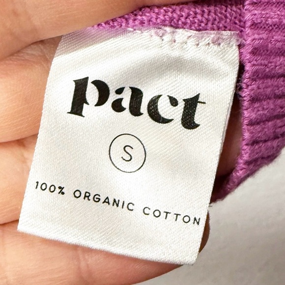 Pact Orchid Limeade Pop Sweater Sweatshirt Tennis Sustainable Organic Cotton - Picture 10 of 10